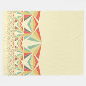 アールデコ抽象芸術ヴィンテージピラミッドパターン フリースブランケット (正面(横))