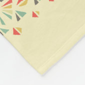 アールデコ抽象芸術ヴィンテージピラミッドパターン フリースブランケット (角)