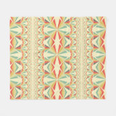 アールデコ抽象芸術ヴィンテージピラミッド型パターン フリースブランケット (正面(横))