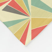 アールデコ抽象芸術ヴィンテージピラミッド型パターン フリースブランケット (角)