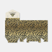 アールデコ抽象芸術建物ブラック、金ゴールド結婚ズ フェイバーボックス (折り畳みなし)