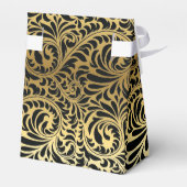 アールデコ抽象芸術建物ブラック、金ゴールド結婚ズ フェイバーボックス (裏面サイド)