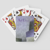 アールデコ抽象芸術紫と緑のカスタマイズ可能 トランプ (裏面)