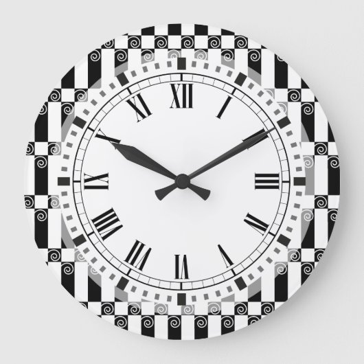 アールデコ抽象芸術/ウィーン分離幾何学 ラージ壁時計 (正面)