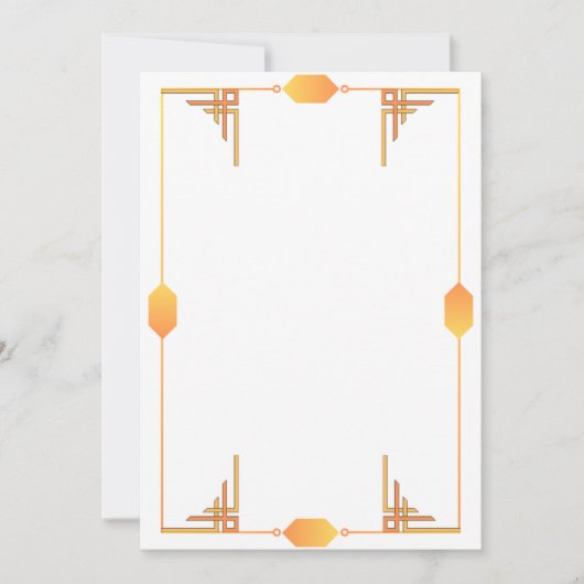 アールデコ招待状 招待状 (正面)