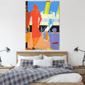 アールデコ搭乗 – XL キャンバスプリント (インサイチュ (寝室))