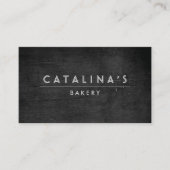 アールデコ文字オンブラックウッド 名刺 (正面)