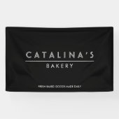 アールデコ文字ベーカリー、カフェ、ショップ 横断幕 (横)