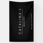 アールデコ文字ベーカリー、カフェ、ショップ 横断幕 (縦)