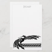 アールデコ文房具パーソナライズされた 便箋 (正面/裏面)