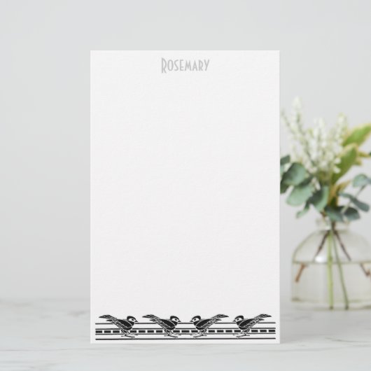 アールデコ文房具パーソナライズされた 便箋 (スタンド正面)