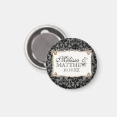 アールデコ新しいギャツビースタイル金ゴールドnレースルック マグネット (正面/裏面)