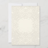 アールデコ新しいギャツビースタイル金ゴールドnレースルック 招待状 (裏面)