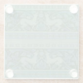 アールデコ新しいドッグ自然動物パターン ガラスコースター (裏面)