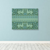 アールデコ新しいドッグ自然動物パターン キャンバスプリント (インサイチュ (ウッドフロア))