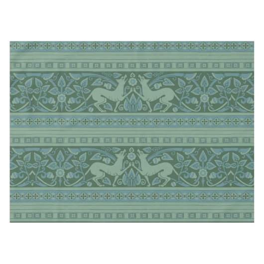 アールデコ新しいドッグ自然動物パターン テーブルクロス (正面(横))