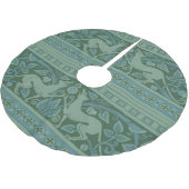 アールデコ新しいドッグ自然動物パターン ブラッシュドポリエステルツリースカート (アングル)