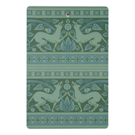 アールデコ新しいドッグ自然動物パターン ミニクリップボード (裏面)