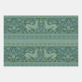 アールデコ新しいドッグ自然動物パターン ラッピングペーパーシート (正面)