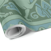 アールデコ新しいドッグ自然動物パターン ラッピングペーパー (ロールコーナー)