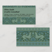 アールデコ新しいドッグ自然動物パターン 名刺 (正面/裏面)