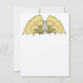 アールデコ新しいバタフライ応答RSVPカード 出欠カード (裏面)
