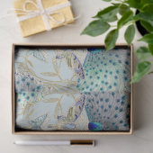 アールデコ新しいピーコックバタフライブルーデクページ 薄葉紙 (ギフト)