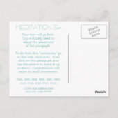 アールデコ新しいピーコックフェザーモダンビジネス ポストカード (裏面)