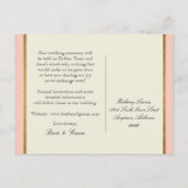 アールデコ新しいフェイク金ゴールドフローラダマスクレース インビテーションポストカード (裏面)