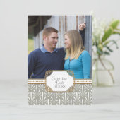 アールデコ新しいモダンファンシェルパターン セーブザデート (スタンド正面)