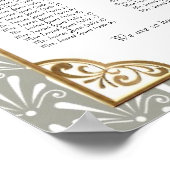 アールデコ新しいモダンファンシェルパターン ポスター (角)