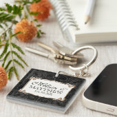 アールデコ新しいレースn金ゴールドルックパーソナライズされた キーホルダー (正面右)