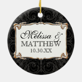 アールデコ新しいレースn金ゴールドルックパーソナライズされた セラミックオーナメント