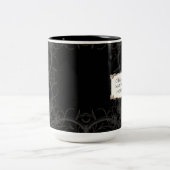 アールデコ新しいレースn金ゴールドルックパーソナライズされた ツートーンマグカップ (中央)