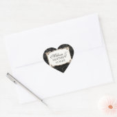 アールデコ新しいレースn金ゴールドルックパーソナライズされた ハートシール (封筒)