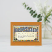 アールデコ新年あいさつ節ゴールデンブラウン シーズンポストカード (スタンド正面)