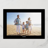 アールデコ新年フォトブラックと金ゴールド 箔シーズンカード (裏面)