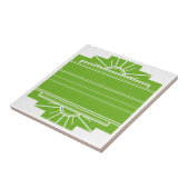 アールデコ日が差すことパターン(白とライム) タイル (側面)