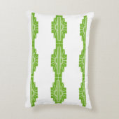 アールデコ日が差すことパターンin白とライムデコラ アクセントクッション (裏面(縦))