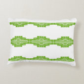 アールデコ日が差すことパターンin白とライムデコラ アクセントクッション (裏面)