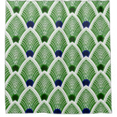 アールデコ日が差すことファンカッコいいインライムグリーン シャワーカーテン (正面)