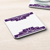 アールデコ日が差すこと深い紫 コースター (左側)