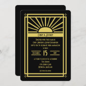 アールデコ日が差すこと結婚式招待状 招待状 (正面/裏面)