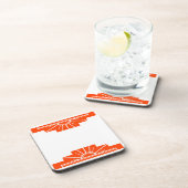 アールデコ日が差すこと（オレンジ） コースター (右側)