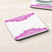 アールデコ日が差すこと（ピンク） コースター (左側)