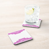 アールデコ日が差すこと（ピンク） コースター (右側)