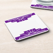 アールデコ日が差すこと（紫） コースター (左側)