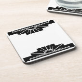 アールデコ日が差すこと（黒） コースター (左側)