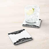 アールデコ日が差すこと（黒） コースター (右側)