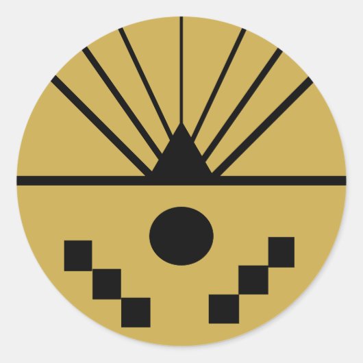 アールデコ日の出 ラウンドシール (正面)